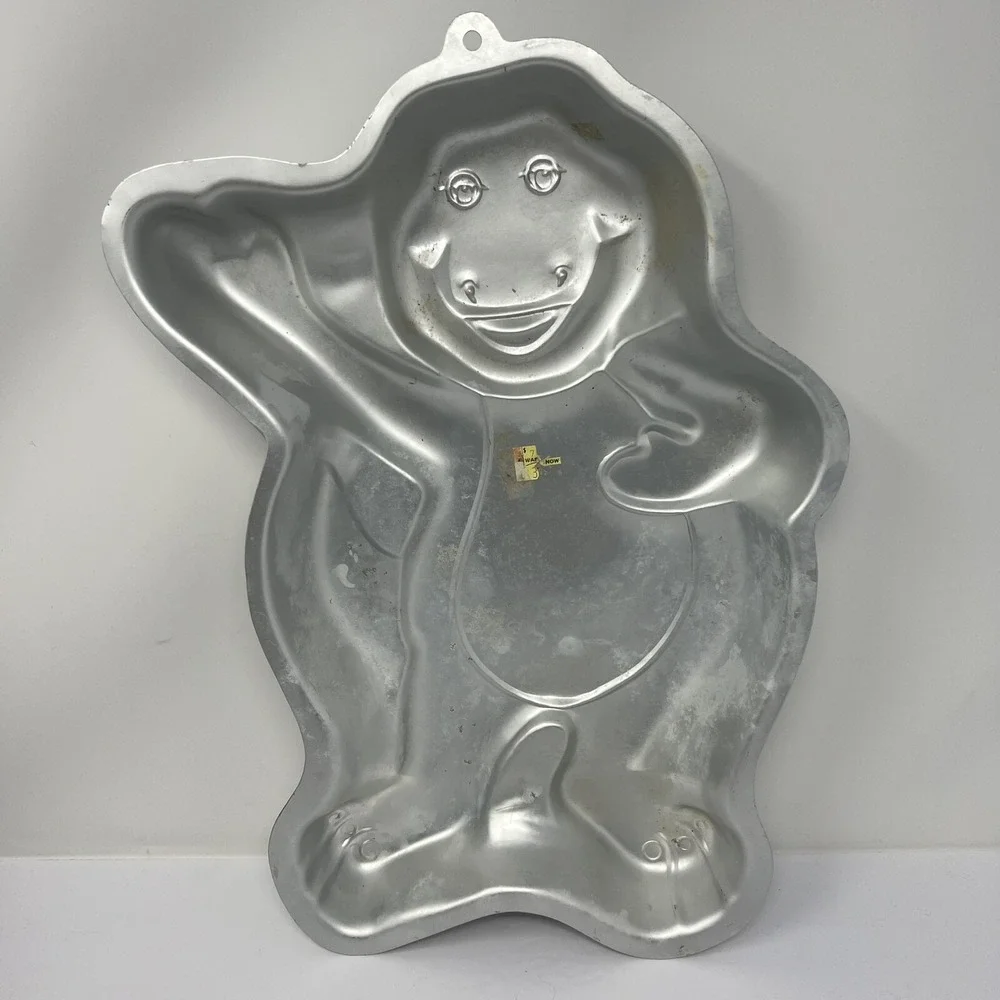 Wilton Vtg Cake Pan Lot 3 Barney Baby Looney Tunes Aluminum Baking Molds 90's